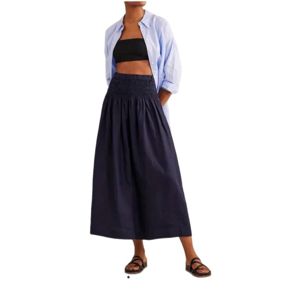 Boden Navy Maxi Skirt
